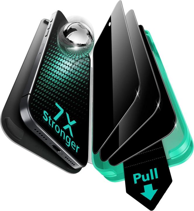 Actual product image ESR Privacy Tempered Glass (3 Pack) (3 pcs., Apple iPhone 17 Pro)