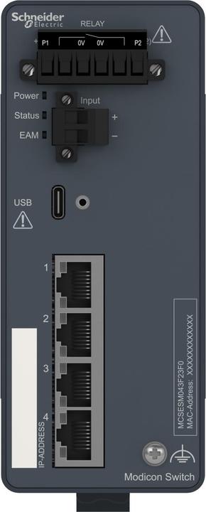 Actual product image Schneider Electric Schneider Modicon Managed MCSESM043F23F0Switch -4 ports for copper - copper wire (4 ports)