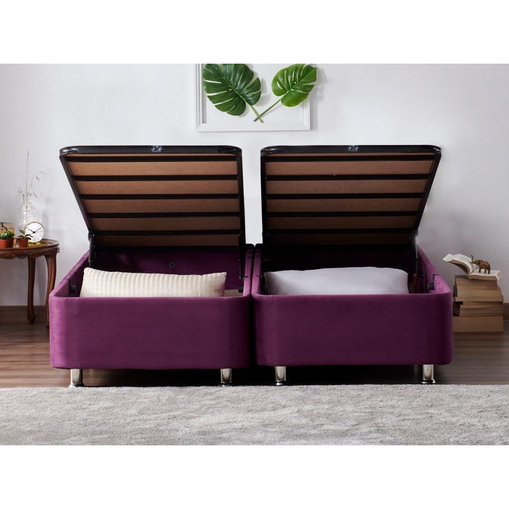 Thumbnail - Homitis, Bett, Purple (140 x 200 cm)