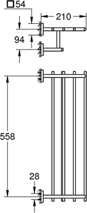 Produktbild Grohe Start Cube QuickFix Multi-Badetuchhalter