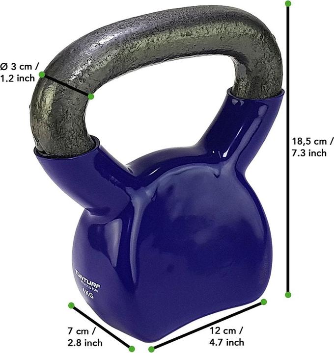 Image du produit Tunturi Vinyl Gusseisen Kettlebell (1 x 4 kg)