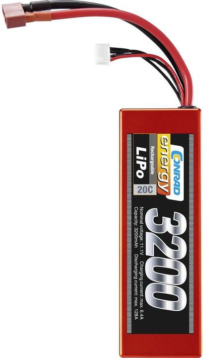 Produktbild Conrad energy Modellbau-Akkupack (LiPo) 11.1 (11.10 V, 3200 mAh)
