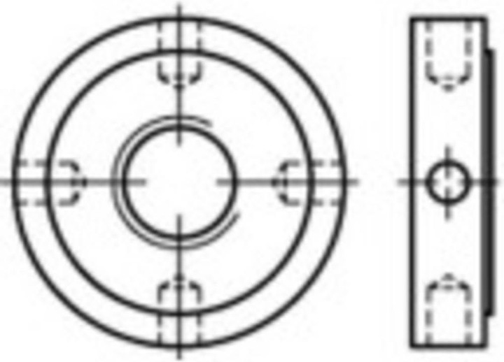Toolcraft Dadi a croce M28 DIN 1816 (M28)
