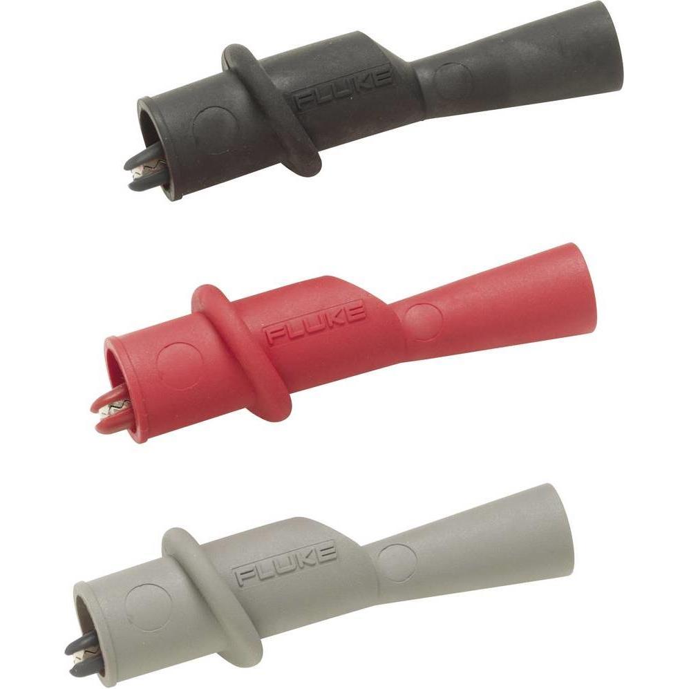 Fluke Set di clip a coccodrillo presa 2 m (Terminale), Misurazione, Nero, Rosso, Grigio