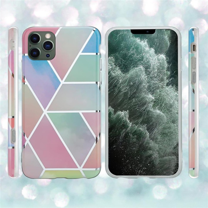 Produktbild Cadorabo IMD TPU Bunter Marmor Cover (Apple iPhone 12 Pro Max)