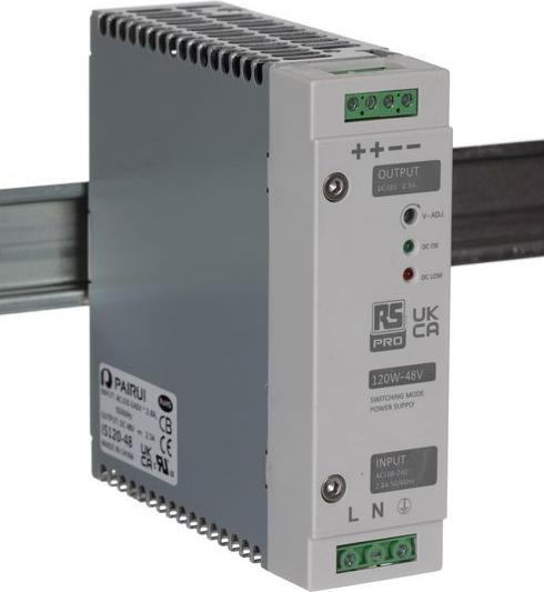 RS PRO Din Rail Power Supply, 120W, 48V Output