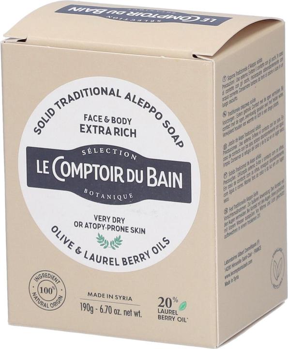 Actual product image Le Comptoir du Bain Solid Traditional Aleppo (Hard soap, 190 g)