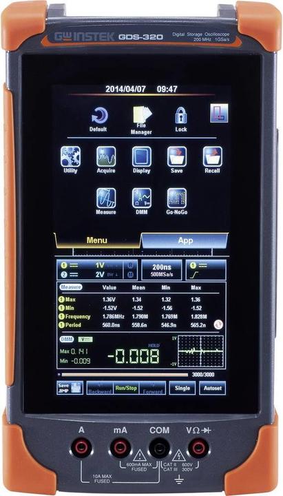 GW Instek Oscilloscopio portatile (misuratore di portata) GDS-320 2 (CAT III 600V, CAT II 300V)