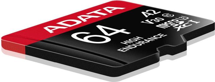 Actual product image Adata microSDXC card High Endurance 64 GB (64 GB, microSDXC, U3, UHS-I)