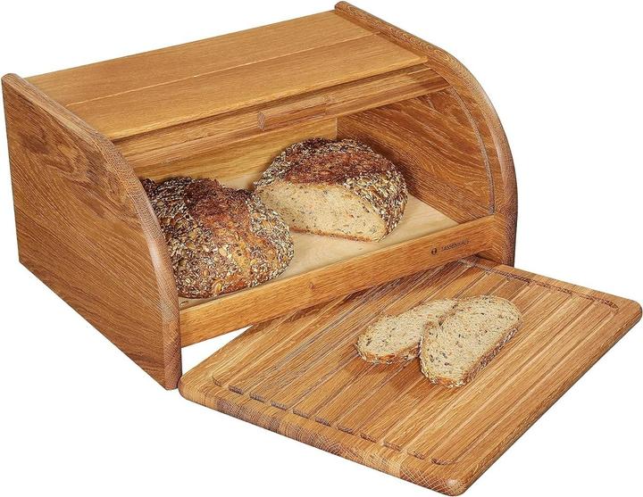 Productafbeelding Zassenhaus Landelijke broodtrommel met plank in eikenhout 40 x 30 cm