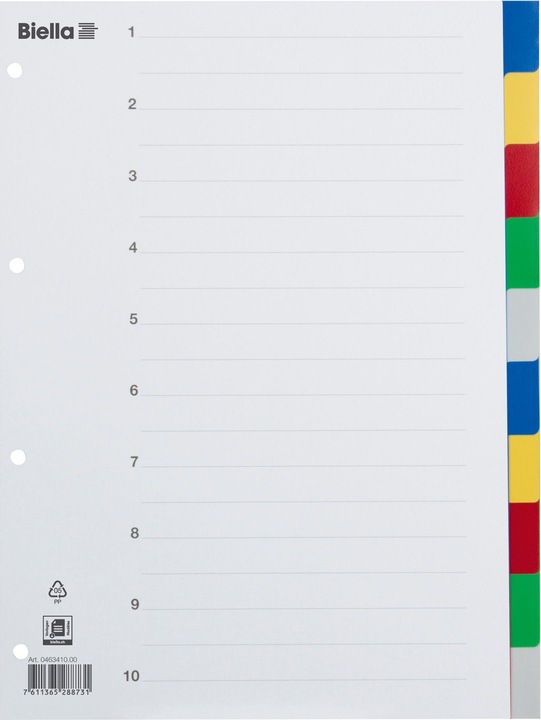 Immagine prodotto Biella Registrare il formato completo da PP, colorato