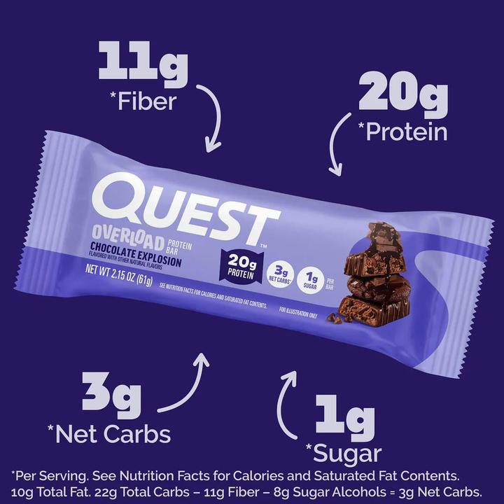 Produktbild Quest Nutrition Overload Bars (732 g, 12 Stk.)