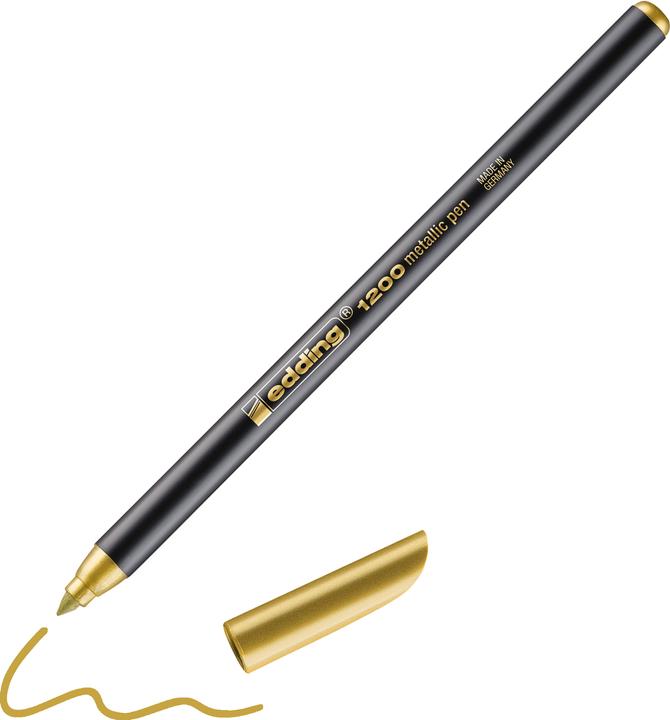 Actual product image Edding Fibre-tip pen 1200 metallic colourpen (Gold, 1 x)