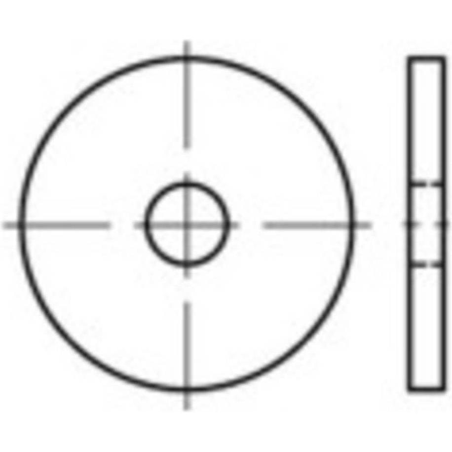 Toolcraft, Allestimento mobili, Rondelle DIN 1052 58 mm in acciaio inox (25 pz.)