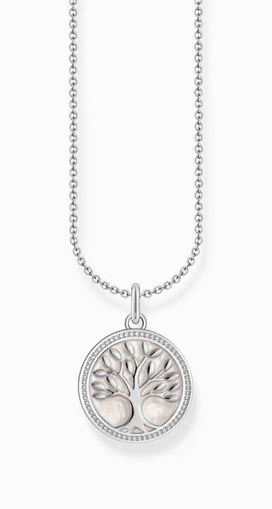 Produktbild Thomas Sabo Kette mit Tree-of-Love-Anhänger und weisser Emaille Silber (925er Silber, Emaille, 38 cm)