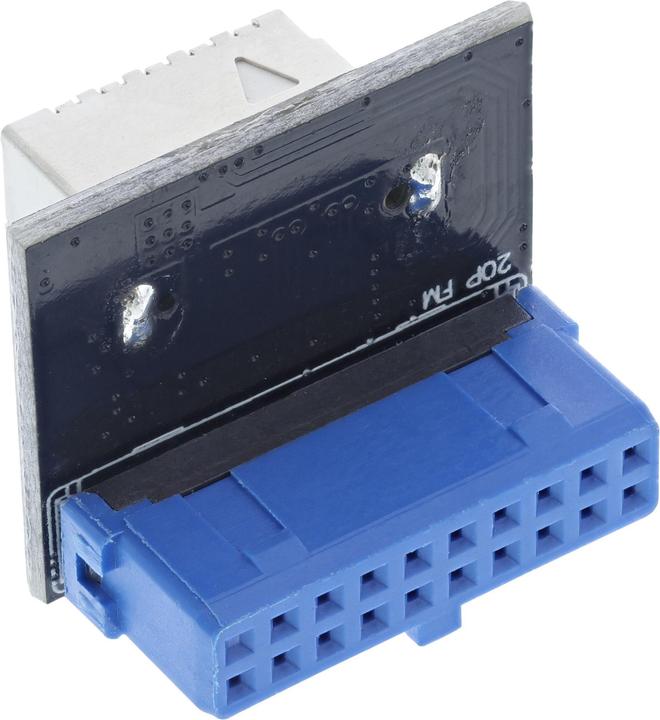 Produktbild InLine ® USB 3.0 zu USB 3.1 Frontpanel Key-B Adapter intern