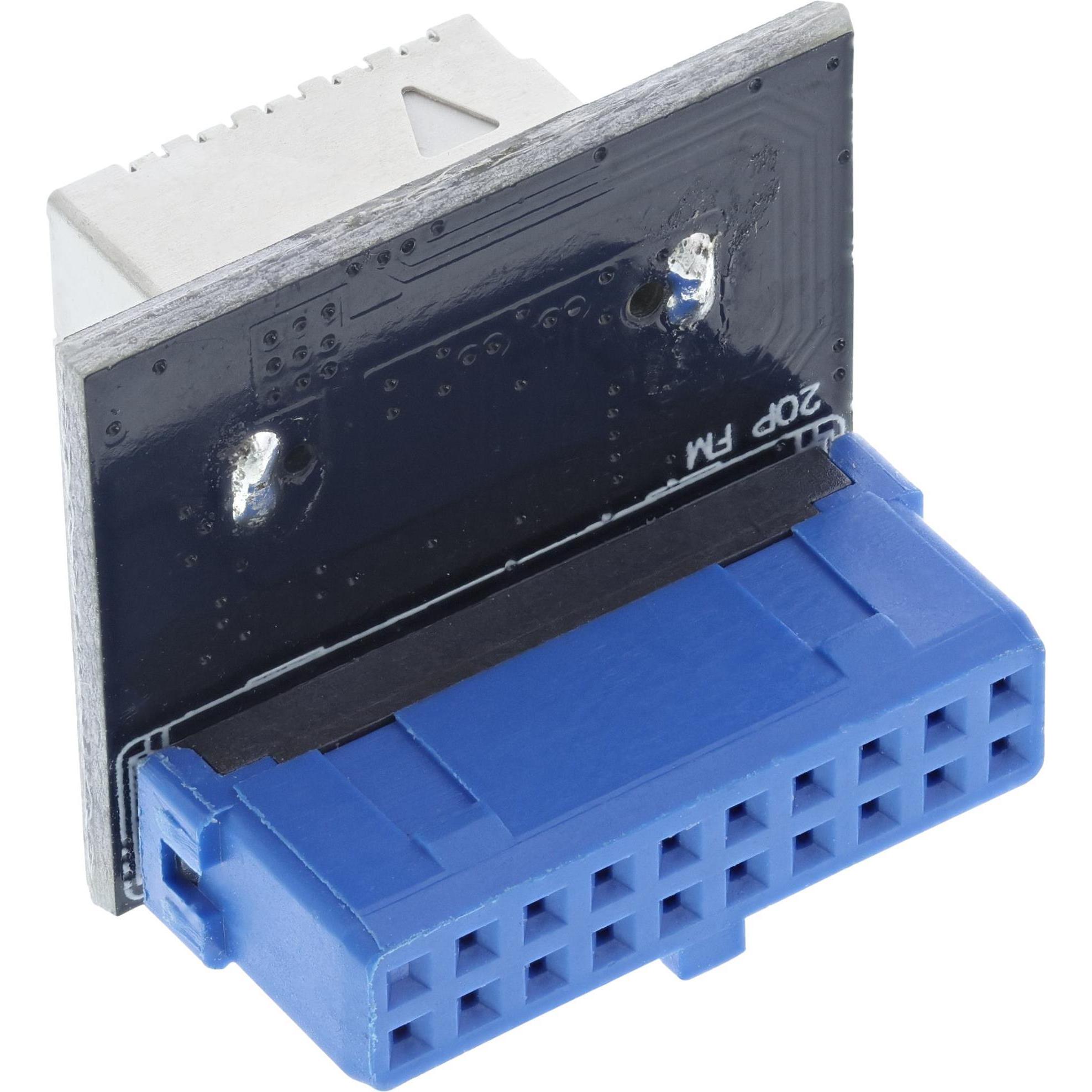 InLine  USB 3.0 zu USB 3.1 Frontpanel Key-B Adapter intern, Interne Kabel (PC)