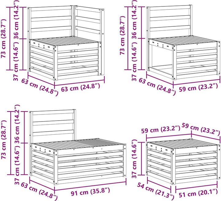 Produktbild vidaXL Outdoor-Sofa