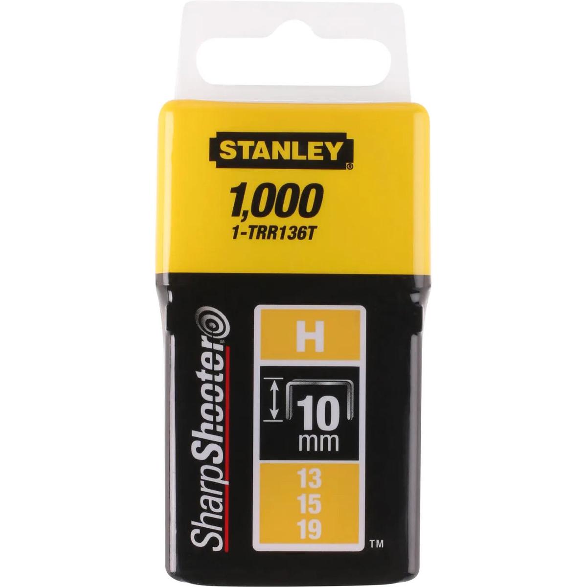 Stanley, Tackerklammern + Tackernägel, Klammern 10 mm Typ H 1000 Stück