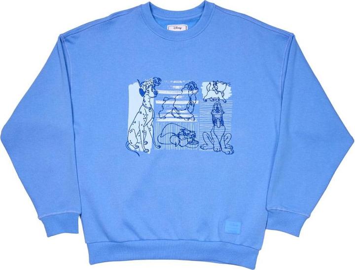 Actual product image Loungefly Disney by Sweatshirt Unisex Dogs & Cats Oversized Crewneck Size XXL (XXL)