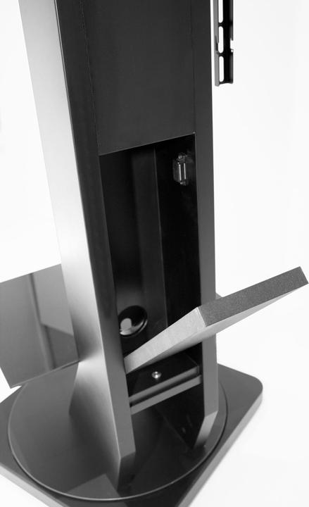 Image du produit Gisan Support TV sur roulettes dissimulées, jusqu'à 75" et 55kg, réglable en hauteur et pivotant, noir (55 kg)