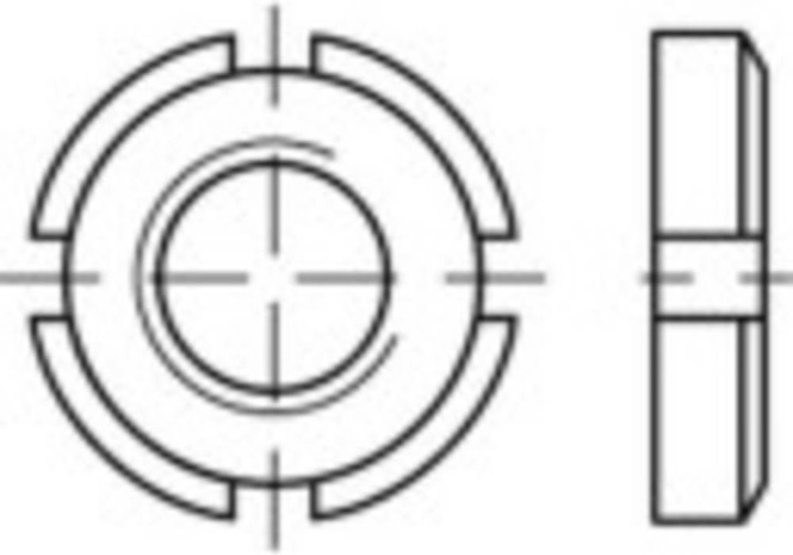 Toolcraft Nutmuttern M15 2 mm DIN 981 St (M15)