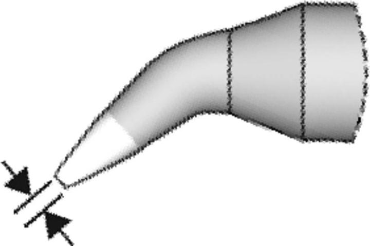 Actual product image JBC C250405 Soldering tip chisel shape, curved Tip size 0.8mm Contents 1pc. (Soldering tip)