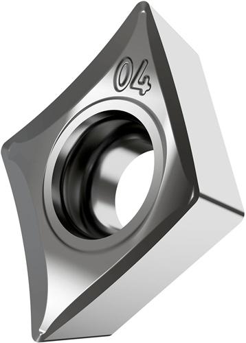 Actual product image Pramet Turning insert ISO ECGT 080304E-SF3:H07 Bore d. 3.4mm Colour silver - PU: 10