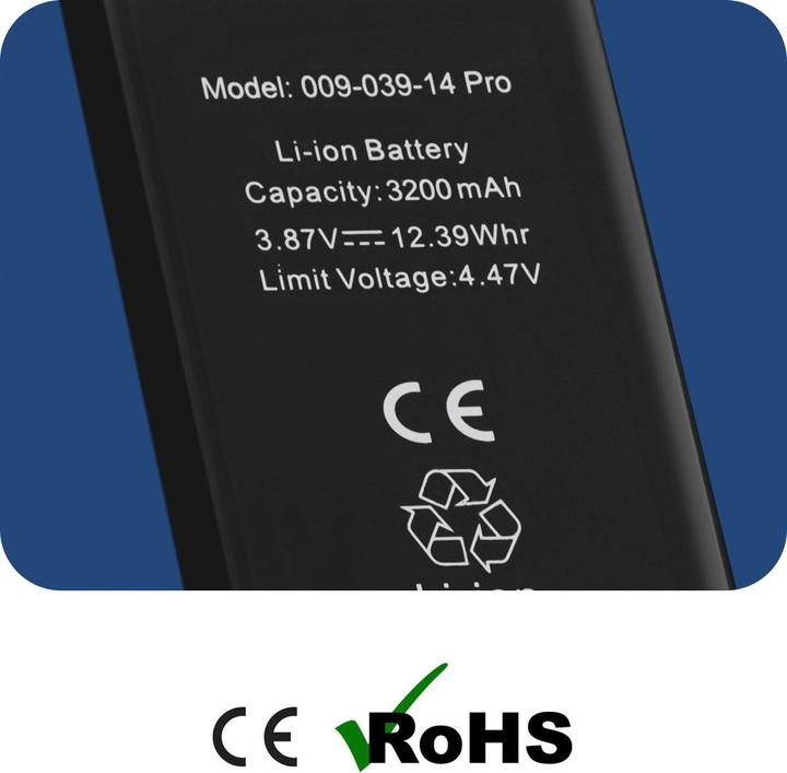 Produktbild Clappio 3200mAh Ersatzakku ohne BMS