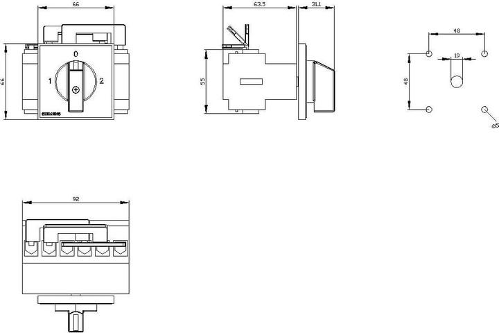 Produktbild Siemens Indus.Sector Umschalter 3LD2223-7UK01