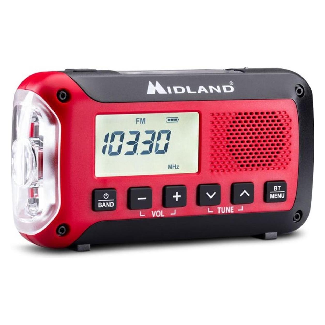 Midland ER250 (Am, Fm, Bluetooth), Radio, Rot