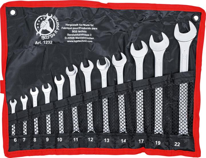 Produktbild BGS Maul-Ringschlüssel-Satz (22 mm, 18 mm, 19 mm, 7 mm, 16 mm, 15 mm, 8 mm, 14 mm, 12 mm, 13 mm, 17 mm, 9 mm, 6 mm, 10  mm, 11 mm, 21 mm, 20 mm)