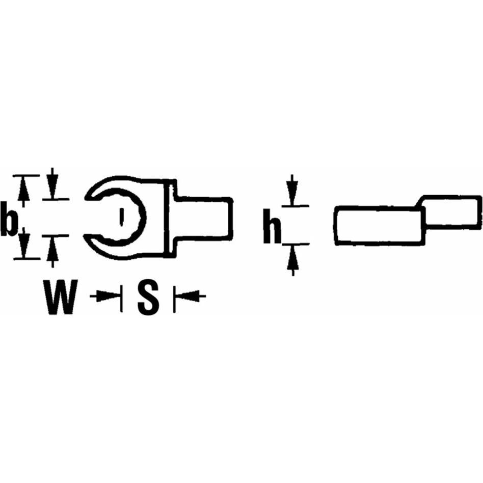 Stahlwille, Chiave inglese, 733a/10 Strumenti per l'inserimento di anelli aperti 7/16 (7/16")