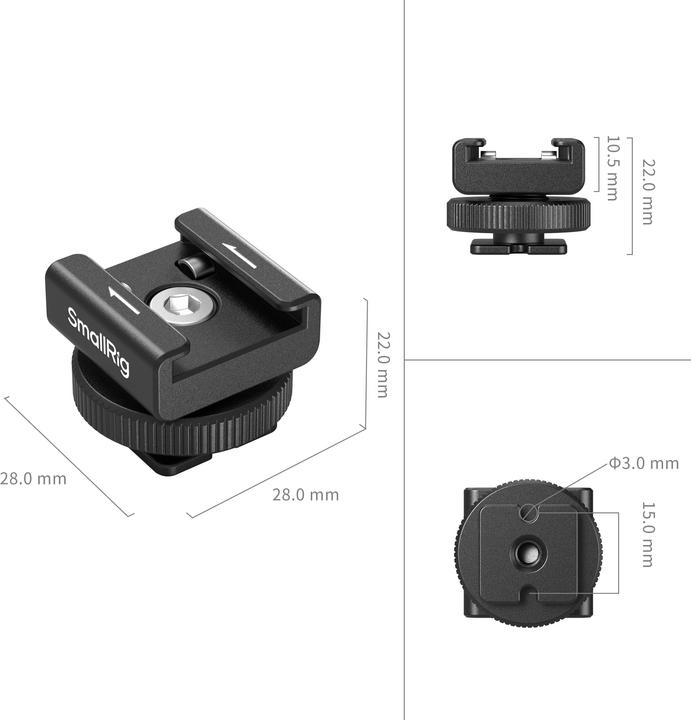 Actual product image SmallRig 4822 Wireless Microphone Support with Cold Shoe Mount (Various video accessories)