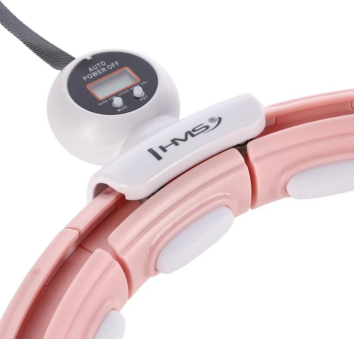 Image du produit HMS Hula Hop HHM15 avec aimant et poids rose + compteur (44 cm, 1500 g)