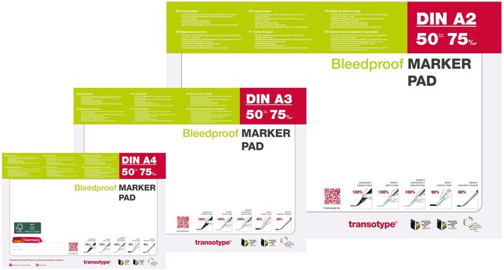 Produktbild Copic Markerblock DIN A4, 70 g-qm, 50 Blatt inkl. Farbkarte und Storyboard-Vorlage, chlorfrei gebleicht (A4, Kein Einband)
