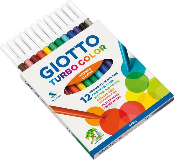 Image du produit Giotto Fibre Pens Turbo Color Multicolor 12 pièces (12x)