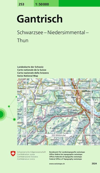 Actual product image Map 253 Gantrisch 1:50'000