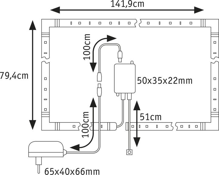Productafbeelding Paulmann Armaturen (Veelkleurig, 428 cm, Interieur)