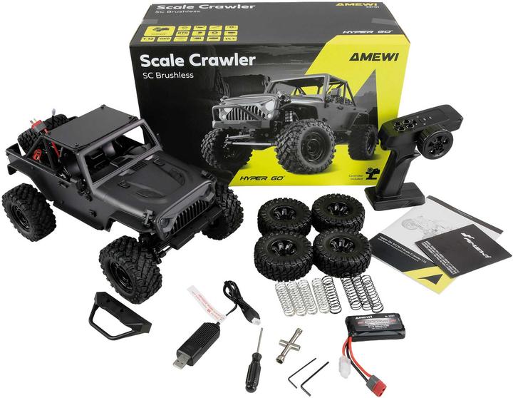 Produktbild Amewi Scale Crawler Hyper Go SC 1:12 RTR Antrazit (RTR Ready-to-Run)