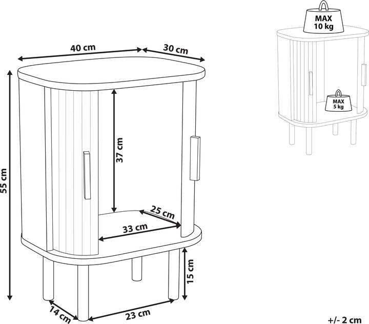 Produktbild Beliani Bradley (40 x 30 x 55 cm)