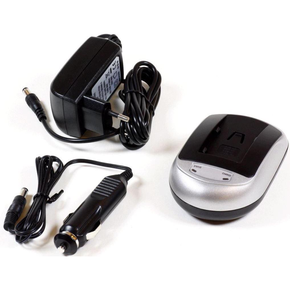 CoreParts AC+DC Combo Charger (Batteriefachabdeckung), Digitalkamera Zubehör, Schwarz