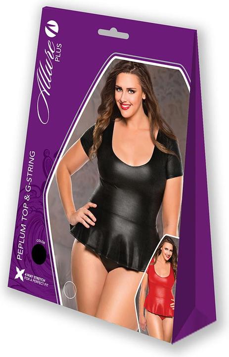 Produktbild Allure Top mit Rüschen & G-String Plus Size (XXL)