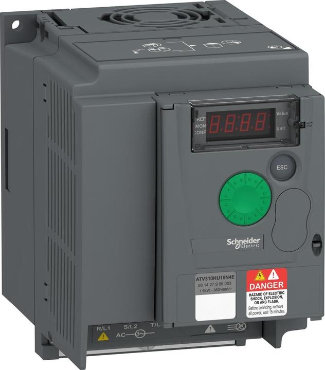 Actual product image Schneider Frequency inverter, Easy Altivar 310, 1.5kW, 380-460V AC, 3-phase, without filter ATV310HU15N4E