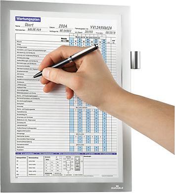 Produktbild Durable DURAFRAME® MAGNETIC NOTE A4, für dir. Beschr., magn., VE 5 Stk, Rahmen silber
