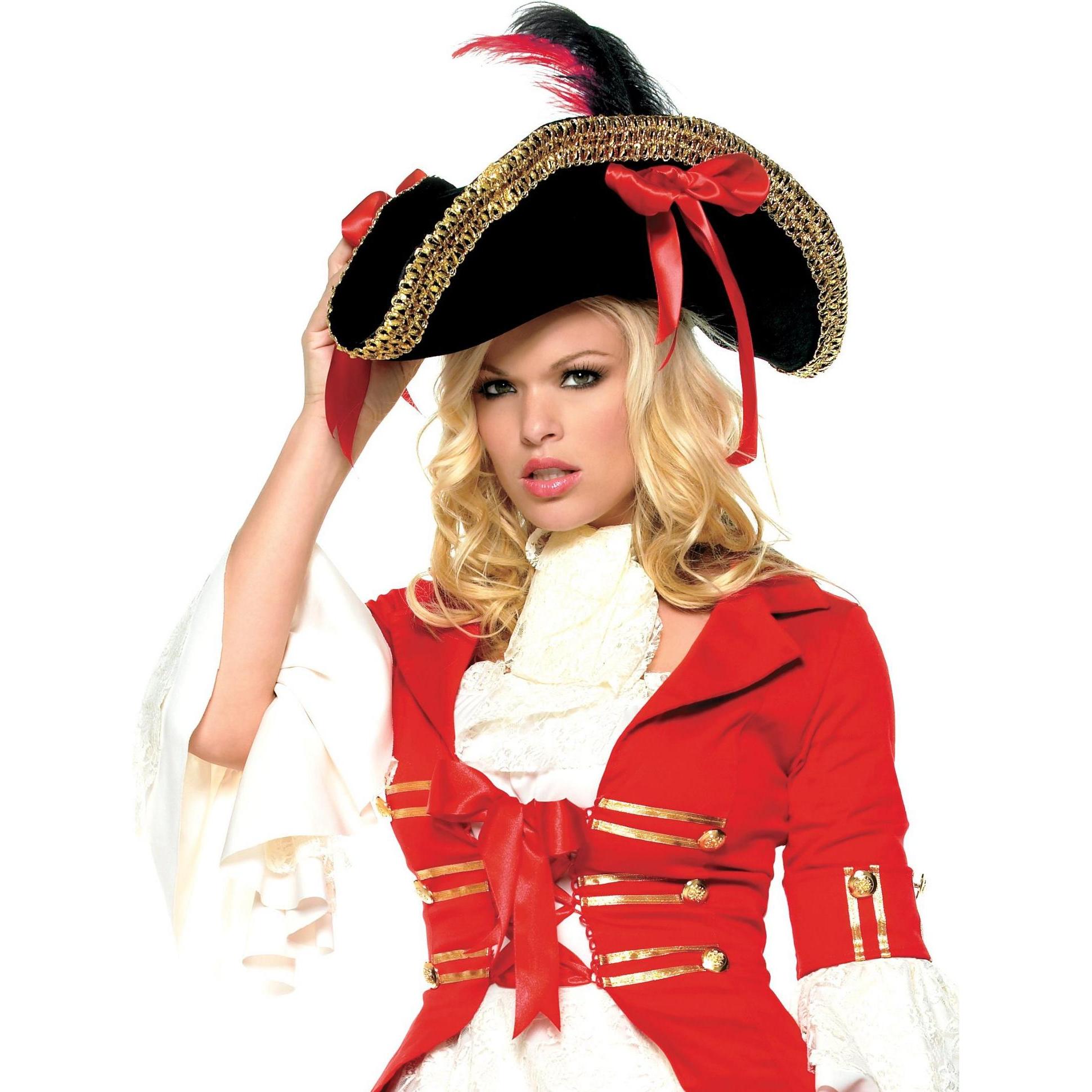 Leg Avenue Piratenhut mit Goldborte