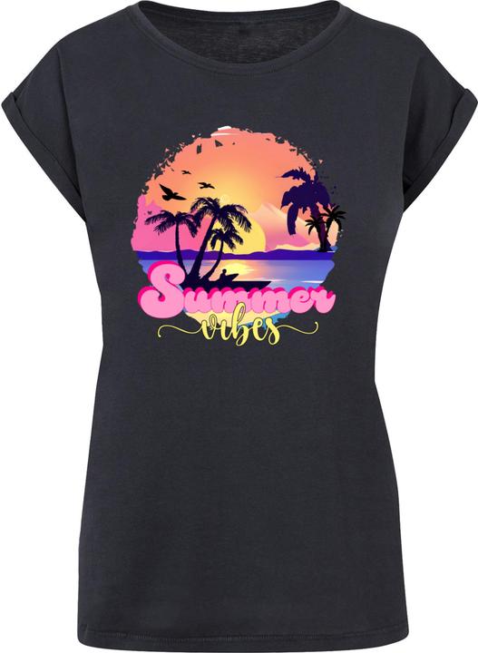 Produktbild Merchcode Ladies Summer Vibes Sunset Extended Shoulder Tee - 116527 (3XL)
