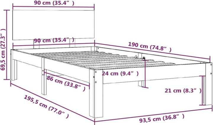 Immagine prodotto vidaXL Primula (90 x 190 cm)