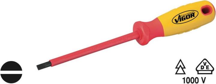 Produktbild Vigor VDE Schlitz-Schraubendreher ∙ V2028 ∙ Schlitz Profil ∙ 0.5 x 3 mm (Schlitzschrauben)