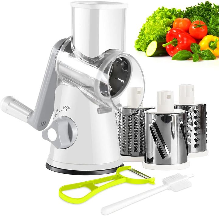 Image du produit Wuciray Trommelreibe mit 3 Trommelblättern